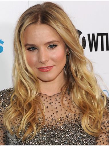 Blonde Long Without Bangs Discount 20" Wavy Kristen Bell Wigs