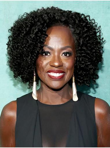 Lace Front Chin Length Kinky Synthetic 12" Exquisite Without Bangs Viola Davis Wigs