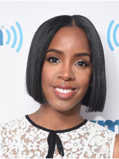 Lace Front Chin Length Straight Synthetic 12" Natural Bobs Kelly Rowland Wigs