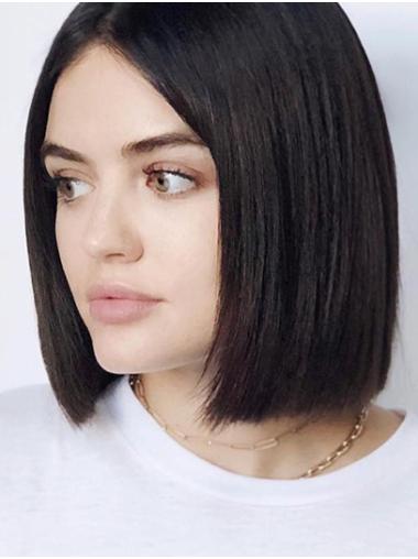 Lace Front Chin Length Straight Synthetic 12" No-Fuss Bobs Lucy Hale Wigs