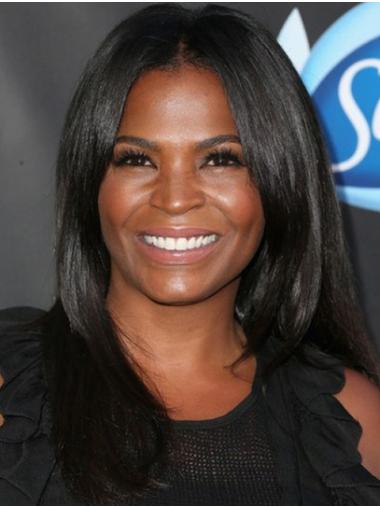 Long Black Straight Without Bangs 16" Exquisite Nia Long Wigs