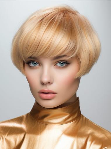 Short Hair Wig 6" Bobs Monofilament Ombre/2 Tone Straight Synthetic Wigs