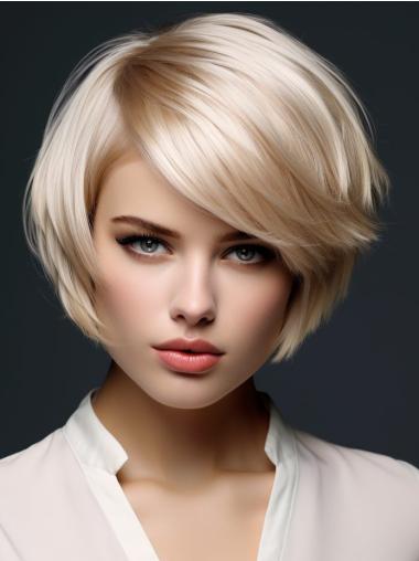 Wigs Short Hair Monofilament Synthetic 8" Straight Bobs Wigs