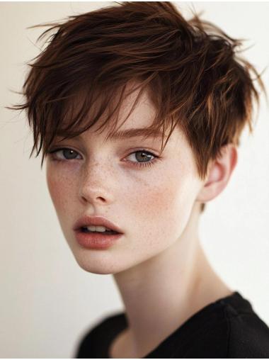 Short Straight Wigs Lace Front Synthetic Blonde 4" Boycuts Wigs