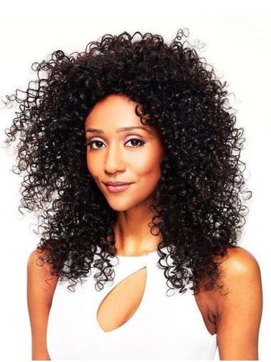 Without Bangs Curly 16" Black African Wigs To Buy