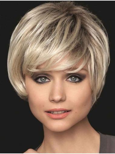 100% Hand-Tied Straight Short 8" Best Synthetic Wigs