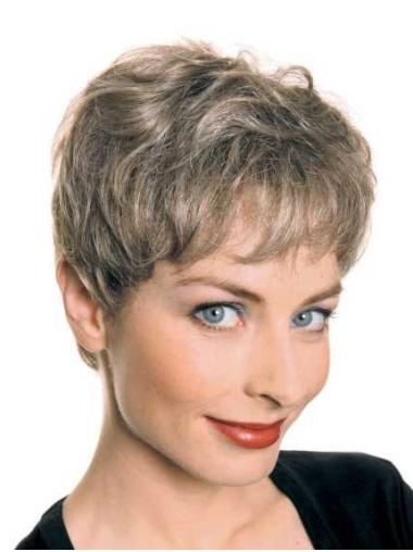 Boycuts Straight 6" Brown Gorgeous Hand-Tied Wigs