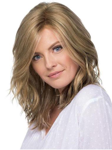 Layered 14" Shoulder Length Wavy New Medium Wigs
