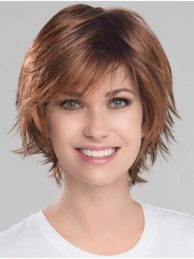 Auburn Beautiful Wavy Short Synthetic Bob Wigs