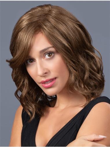 Layered 14" Shoulder Length Wavy Suitable Medium Wigs