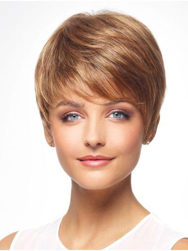 Auburn 8" Boycuts Cheapest Capless Synthetic Wigs