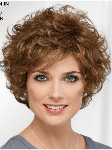 Curly Brown Short 8" Designed Classic Wigs