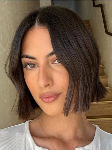 Bob Wigs Brown Chin Length Straight Lace Front 10" Wigs