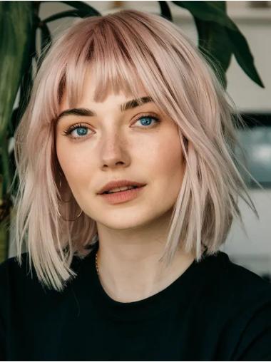 Bob Wigs Ombre/2 Tone Chin Length Straight Lace Front 10" Wigs