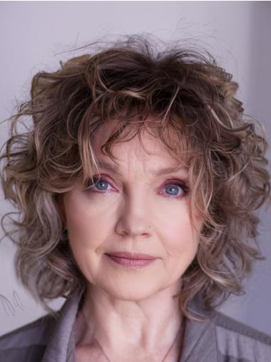 Bob Wig Curly 12" Synthetic Ombre/2 Tone Monofilament Shoulder Length Wigs