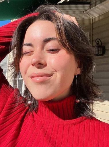 Straight Medium Hair With Layers Shoulder Length Brown 12" Monofilament Wigs