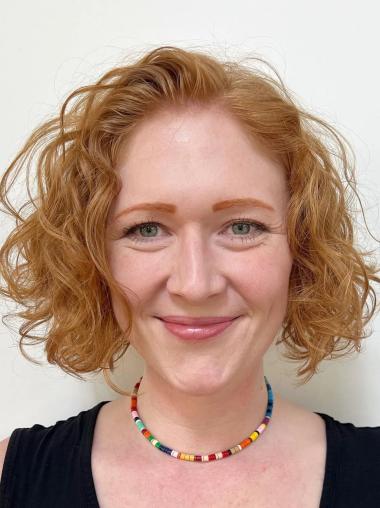 Curly Medium Hair Wig Blonde Chin Length 10" Bobs Synthetic Wigs