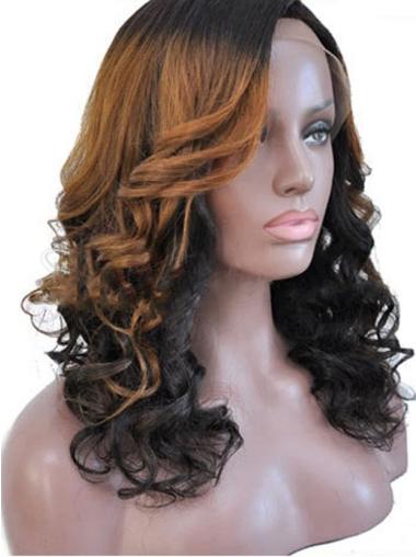 Shoulder Length Full Lace African Natural Curly Hair Wigs