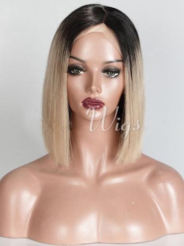 Chin Length Full Lace Human Hair African American Bob Wig