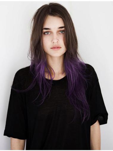 Natural Hair Lace Wig Without Bangs 24" High Quality