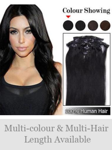 Remy Human Hair Amazing Straight Black Extensions And Wigs