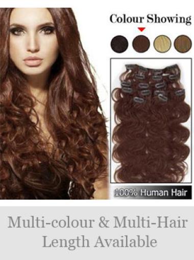 Sleek Remy Human Hair Wavy Wigs And Hair Clips