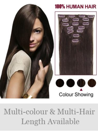 Straight Best Brown Clip In Hair Wigs