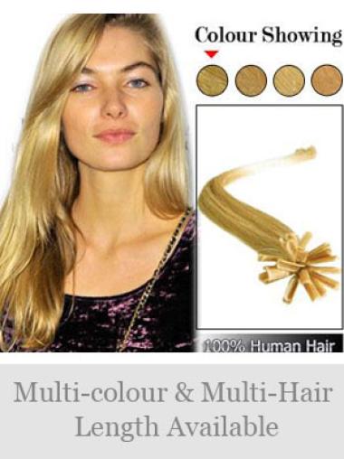 Blonde Straight Remy Human Hair Nail/U Tip Hair Extensions