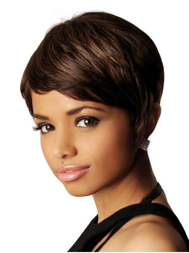 Top Capless Straight 8 Inches Short African American Bobs