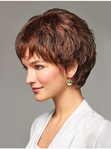 Auburn Wavy Modern Short Synthetic Wigs For Sale