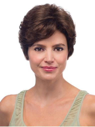 Brown Short Synthetic Flexibility Good Place To Buy Wigs