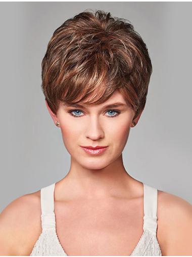 Best Bobs 8 Inches Brown Wavy Short Bob Wig