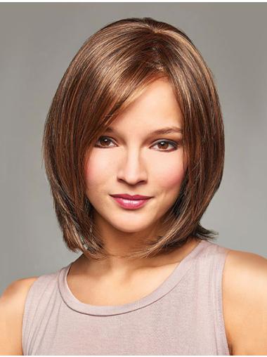 High Quality Chin Length Bobs Medium Length Blonde Wig