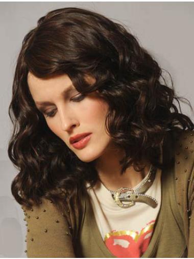 Shoulder Length Layered Medium Brown Wig