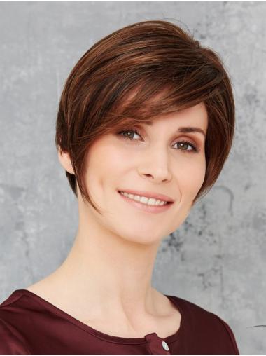 Short Straight Capless Auburn Bob Wigs For Women