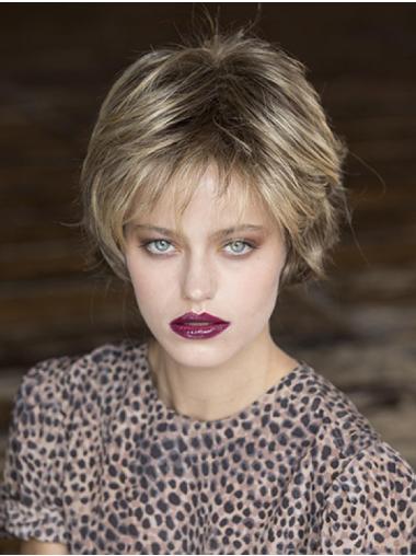 Wavy Boycuts Capless Blonde Short Wigs