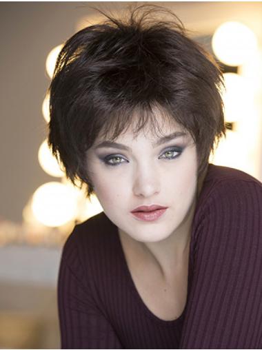 Straight Layered Capless Black Hairstyles For Short Hair