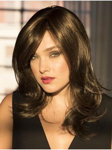 Brown Wavy Long Synthetic Mono Wigs