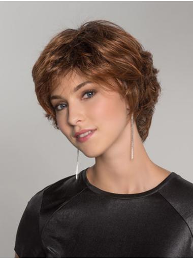 Wavy Layered Capless Auburn Short Hairstyles