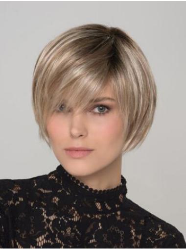 Short Straight Capless Blonde Wigs Bob