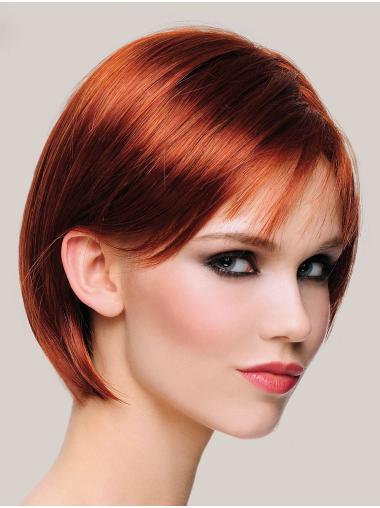 Copper Monofilament Straight 10" Ladies Bobs Wigs
