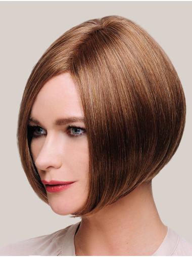 Synthetic Chin Length Straight Brown Bob Wig Styles
