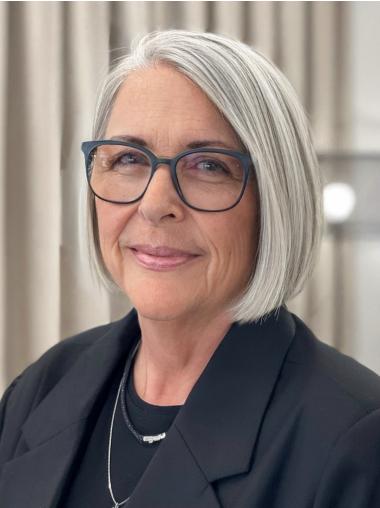 Grey Colored Wigs 10" Straight Bobs Synthetic Wigs