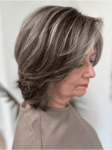 Wigs Grey Hair 12" Layered Shoulder Length Synthetic Wigs
