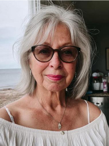 Grey Wigs For Sale 12" Bobs Shoulder Length Synthetic Wigs