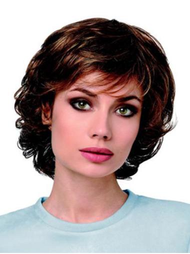 Chin Length Monofilament 10" Brown High Quality Classic Wigs