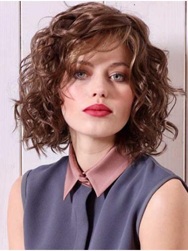 Curly 10" Blonde Monofilament Layered Synthetic Wigs Cheap