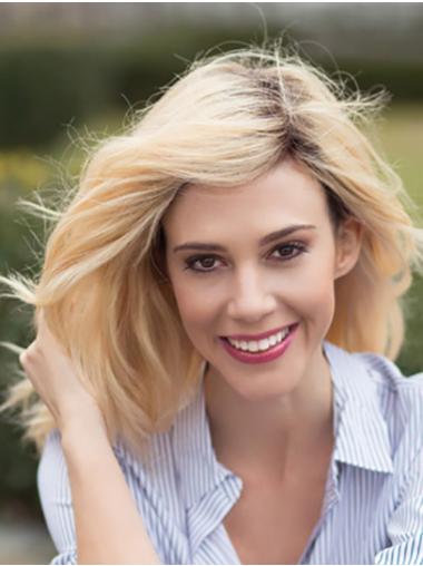 16" Long Ombre/2 tone Wavy Remy Human Hair Layered Best Hand Tied Wigs