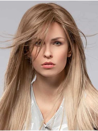 16" Straight Monofilament Ombre/2 Tone Synthetic Without Bangs Ladys Long Wig