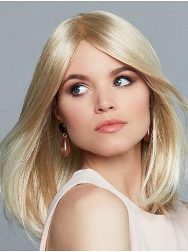 14" Straight Monofilament Blonde Synthetic Layered Styling Long Wig